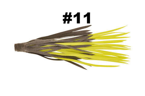 12 PACK Jig Skirts 1 3/4 Rubber Spinnerbait Skirts - FIRE TIGER